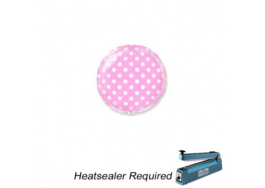 Sempertex-ballonnen-groothandel-ballon-distributeur-qualatex-modelleerballonnen-Airfill- Inflated - Polka Dots- pastel roze