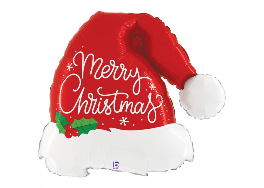 Sempertex-Folie-Betallic-Anagram-Flexmetal-Balloons-Shape-Flexmetal-Shape-Christmas-Santa-Hat