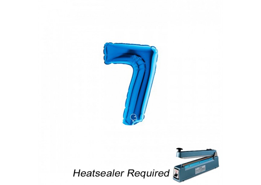 Sempertex-Folie-Betallic-Anagram-Flexmetal-Balloons-Shape-Blue-Number 7