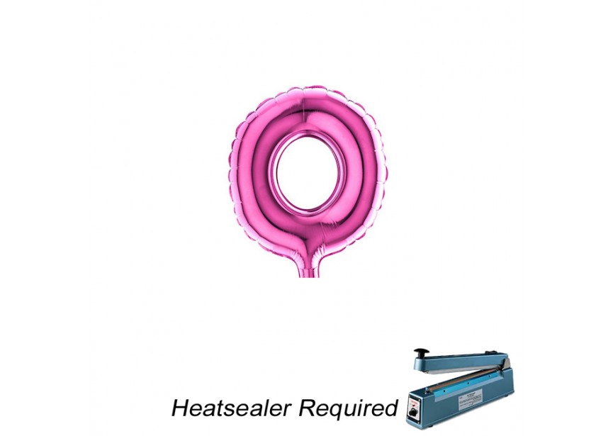 Sempertex-Folie-Betallic-Anagram-Flexmetal-Balloons-Shape-Fuchsia-Number 0