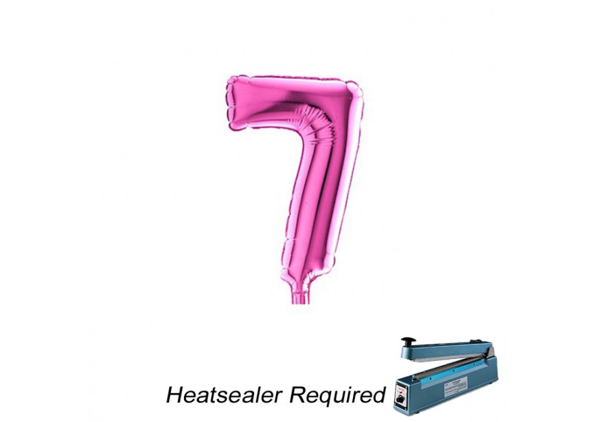 Sempertex-Folie-Betallic-Anagram-Flexmetal-Balloons-Shape-Fuchsia-Number 7