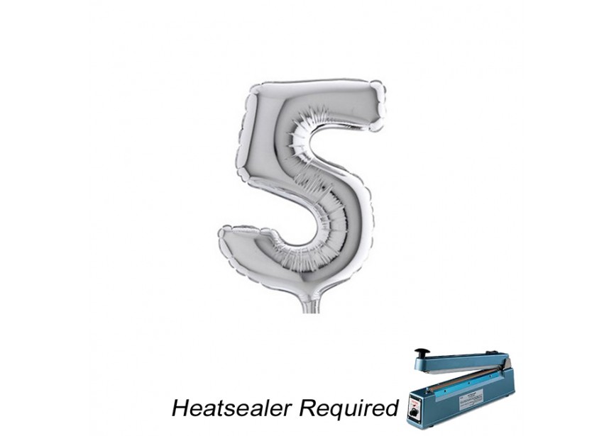 Sempertex-Folie-Betallic-Anagram-Flexmetal-Balloons-Shape-Letter-Silver-7inch-5