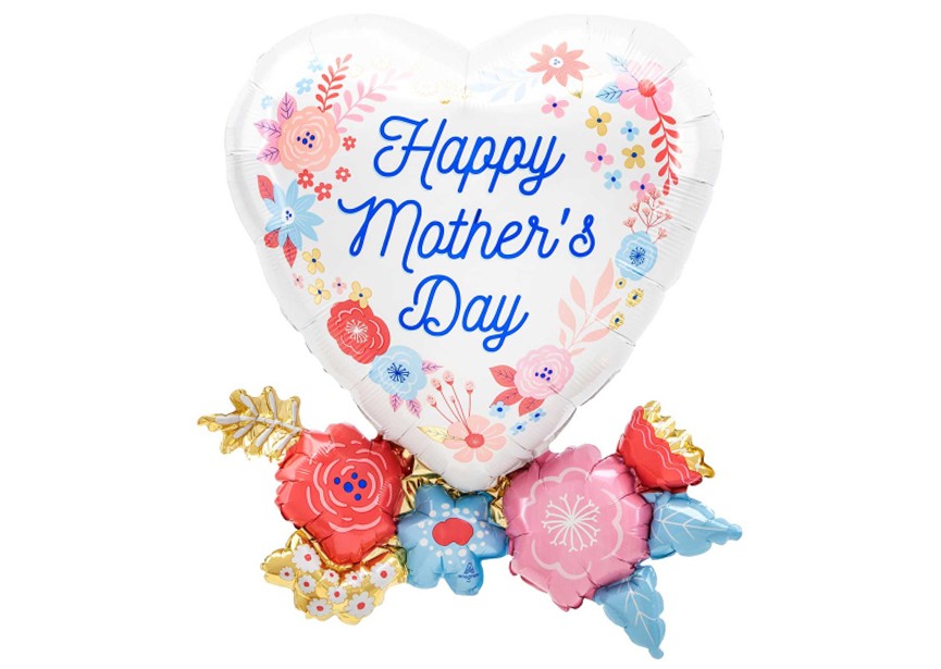 Sempertex-Folie-Betallic-Anagram-Flexmetal-Balloons-Shape-Happy Mothersday Artful Florals