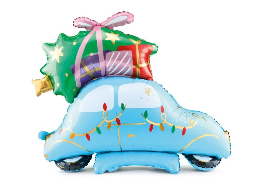 Sempertex-Folie-Betallic-Anagram-Flexmetal-Balloons-Shape-Flexmetal-Shape-Airloonz-Christmas Car