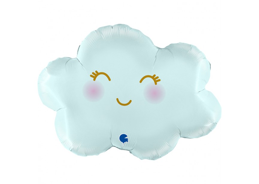 Sempertex-Folie-Betallic-Anagram-Flexmetal-Balloons-Shape-Cloud Satin Pastel Blue