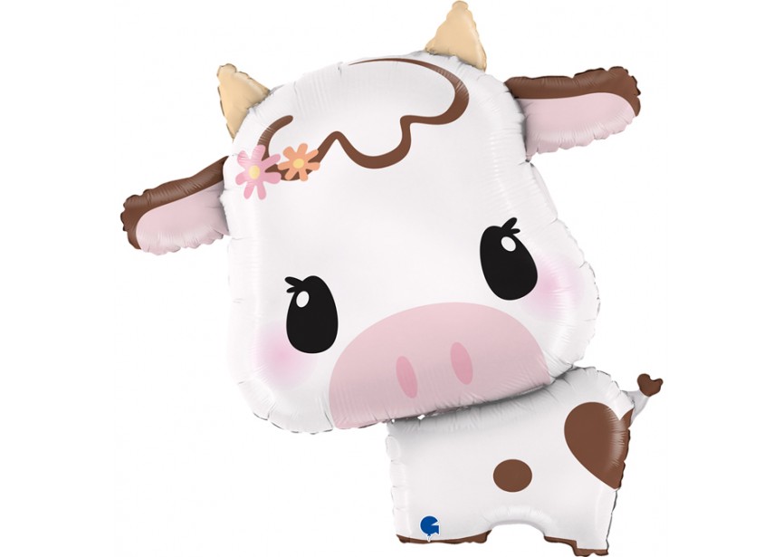 Sempertex-Folie-Betallic-Anagram-Flexmetal-Balloons-Shape-Cute Cow