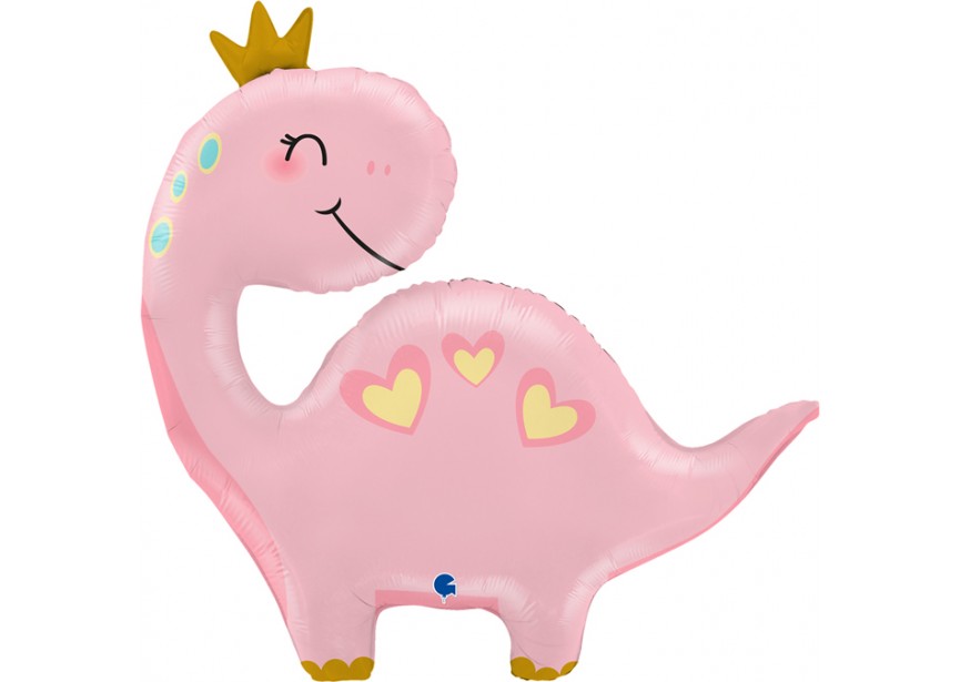 Sempertex-Folie-Betallic-Anagram-Flexmetal-Balloons-Shape-Pink Dino