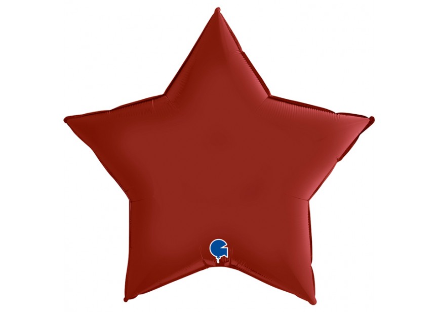 Sempertex-Folie-Betallic-Anagram-Flexmetal-Balloons-Shape-Star-Satin Rubin Red 36