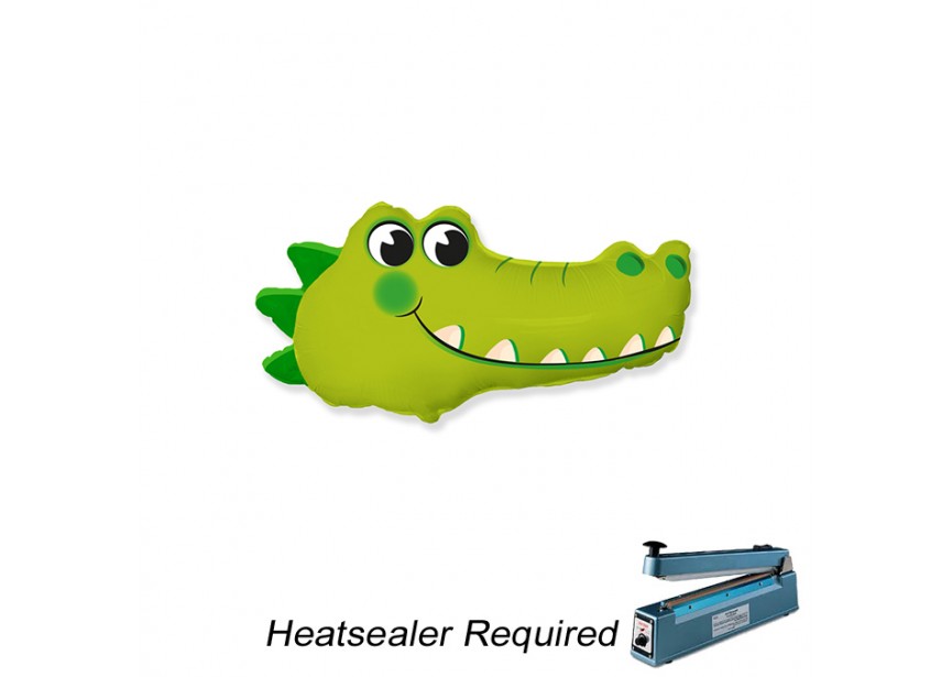 Sempertex-Folie-Betallic-Anagram-Flexmetal-Balloons-Shape-Crocodile 12 inch-Heatsealer