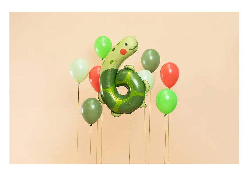 Sempertex-Folie-Betallic-Anagram-Flexmetal-Balloons-Shape-Number 6-Turtle 1