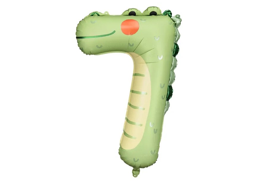 Sempertex-Folie-Betallic-Anagram-Flexmetal-Balloons-Shape-Number 7-Crocodile