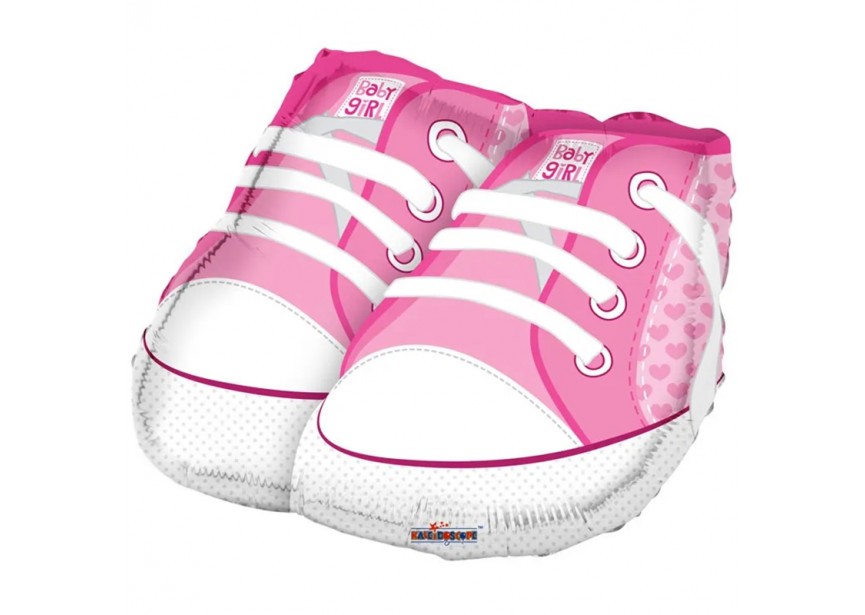 Sempertex-Folie-Betallic-Anagram-Flexmetal-Balloons-Shape-Baby Shoes-Pink