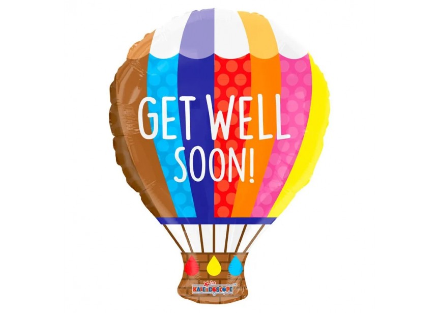 Sempertex-Folie-Betallic-Anagram-Flexmetal-Balloons-Get Well Soon-Hot Air Balloon