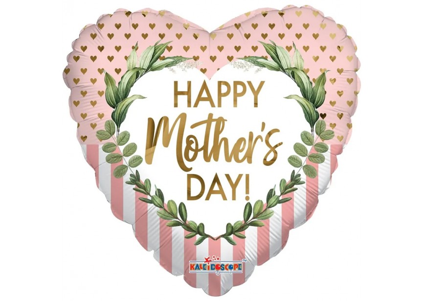 Sempertex-Folie-Betallic-Anagram-Flexmetal-Balloons-Shape-Happy Mothersday-Hearts and Lines