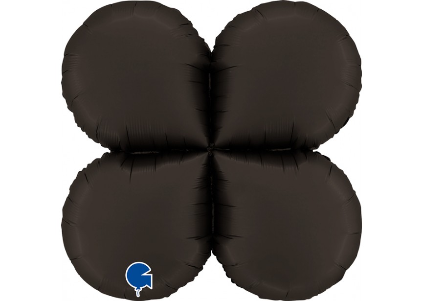 Sempertex-Folie-Betallic-Grabo-Flexmetal-Balloons-Shape-Deco-Base Round-Satin Black-26inch