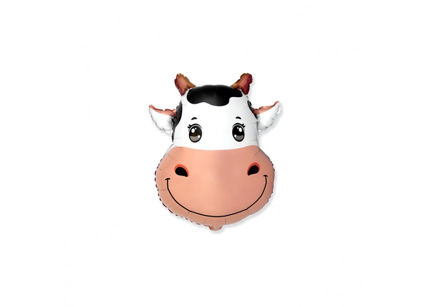 Sempertex-Folie-Betallic-Anagram-Flexmetal-Balloons-Shape-Cow Head-10inch