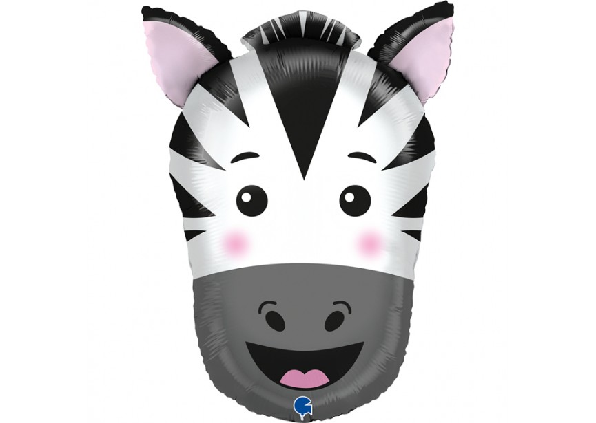 Sempertex-Folie-Betallic-Anagram-Flexmetal-Balloons-Shape-Zebra Head