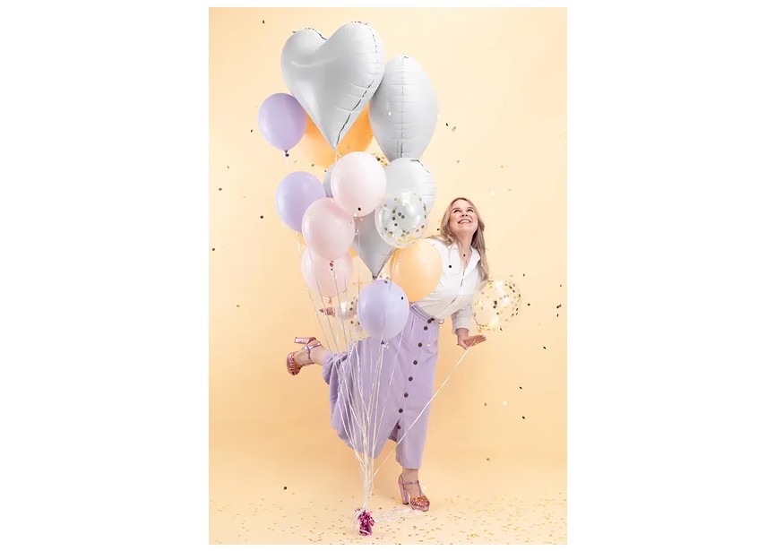 Sempertex-Folie-Betallic-Anagram-Flexmetal-Balloons-Shape-Elegant Heart-White 2