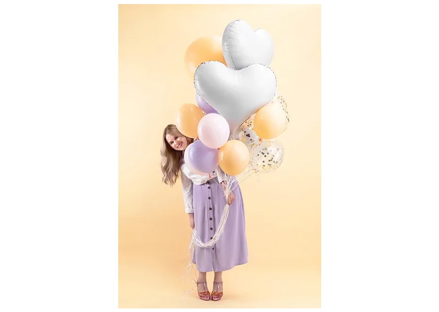 Sempertex-Folie-Betallic-Anagram-Flexmetal-Balloons-Shape-Elegant Heart-White 3