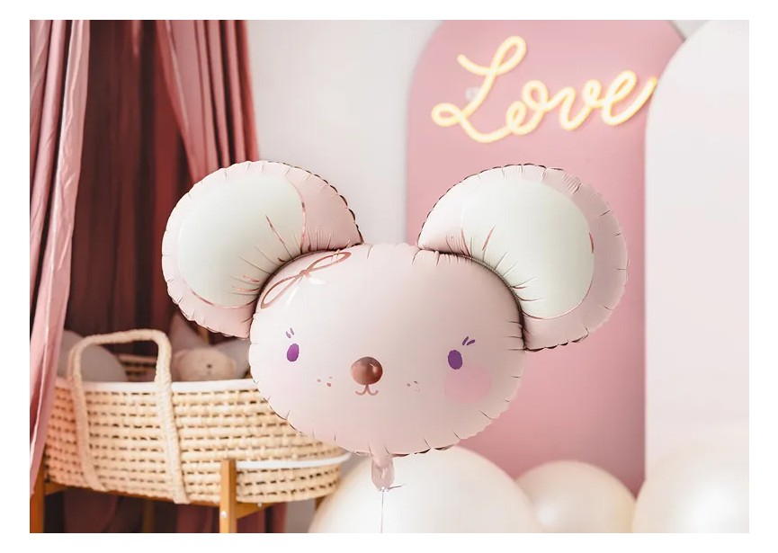 Sempertex-Folie-Betallic-Anagram-Flexmetal-Balloons-Shape-Pink Mouse 1