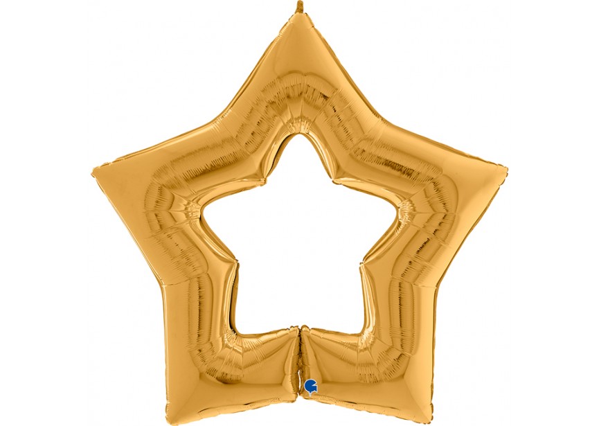 Sempertex-Folie-Betallic-Anagram-Flexmetal-Balloons-Shape-Linky Star-Gold