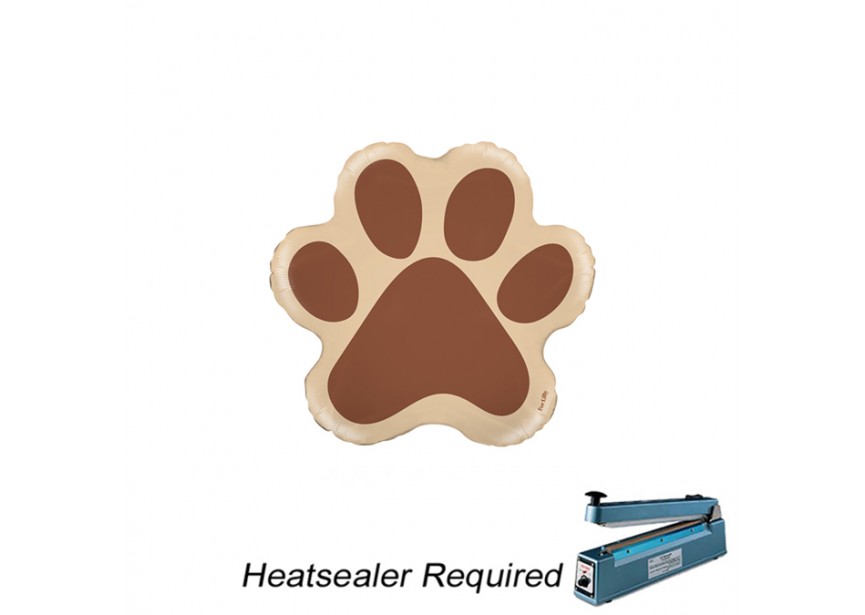 Sempertex-Folie-Betallic-Anagram-Flexmetal-Balloons-Shape-Paw Print Brown-minishape_heatsealer