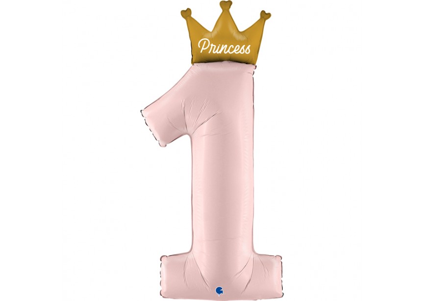 Sempertex-Folie-Betallic-Anagram-Flexmetal-Balloons-Shape-Number 1-Princess