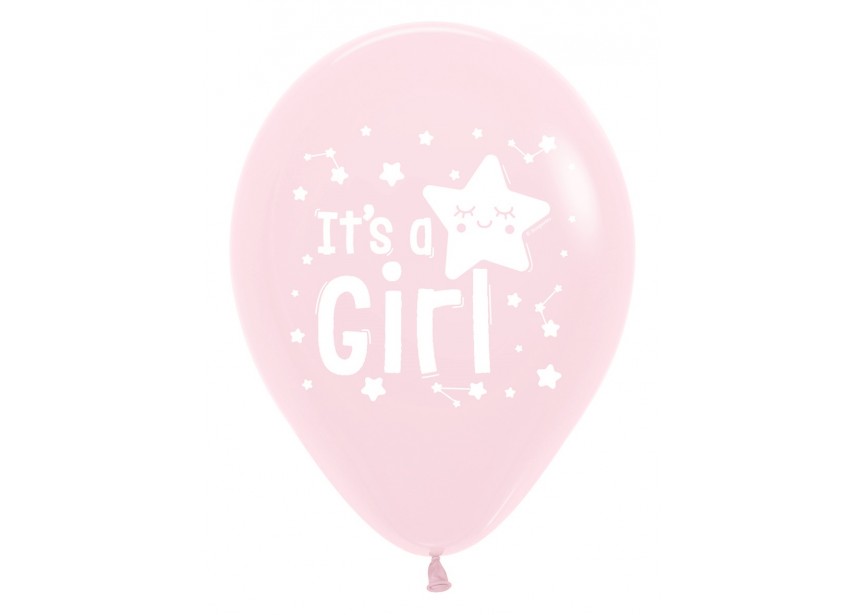 Its a Girl - Sterne - Pastell Rosa - 30cm - 25 St.