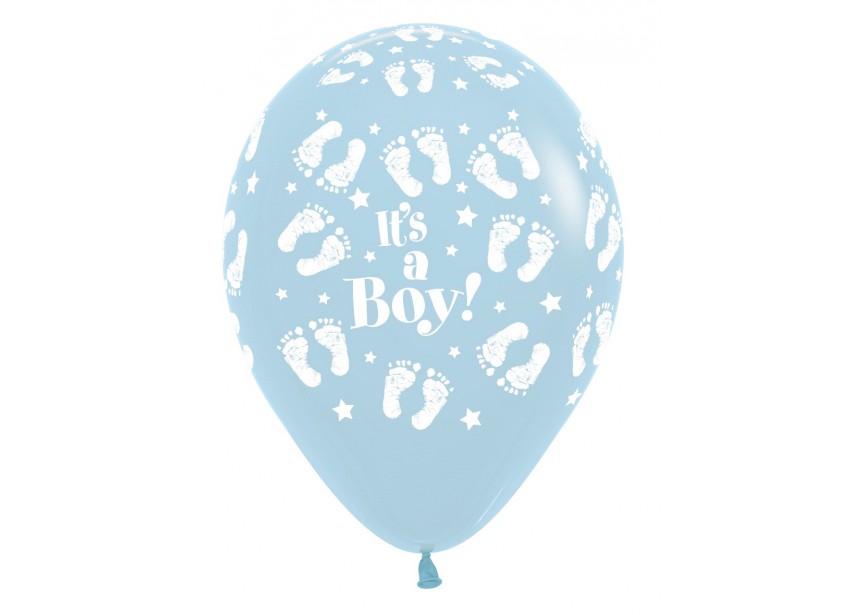 Its a Boy - Fußabdrücke - Pastell Blau - 30cm - 25 St.