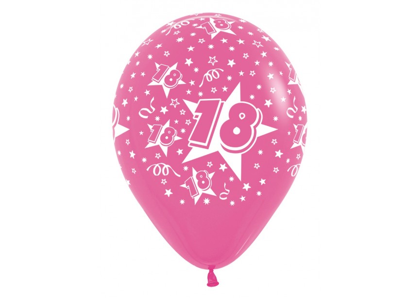 SempertexEurope-Number18-Fuchsia-012-12inch-R1218-LatexBalloon