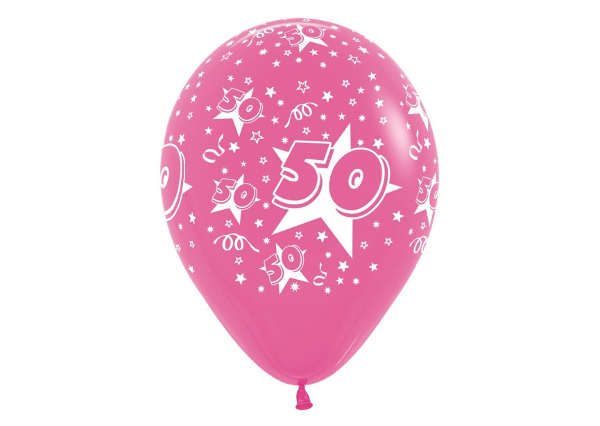 SempertexEurope-Number50-Fuchsia-012-12inch-R1250-LatexBalloon