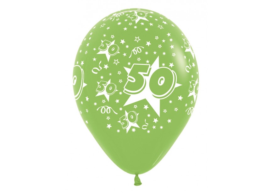 SempertexEurope-Number50-LimeGreen-031-12inch-R1250-LatexBalloon