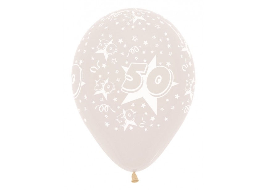 SempertexEurope-Number50-CrystalClear-390-12inch-R125039-LatexBalloon