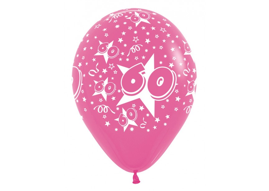 SempertexEurope-Number60-Fuchsia-012-12inch-R1260-LatexBalloon