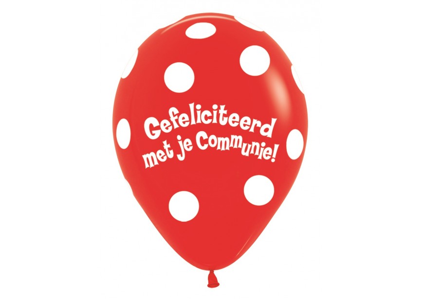 SempertexEurope-Communie-PolkaDots-Red-015-12inch-R12CO015-LatexBalloon