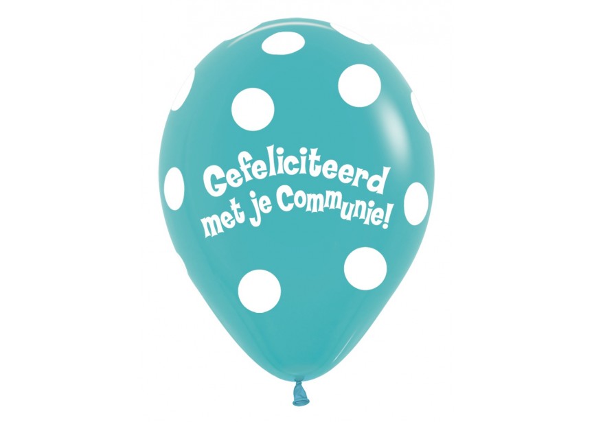 SempertexEurope-Communie-PolkaDots-CaribbeanBlue-038-12inch-R12CO038-LatexBalloon