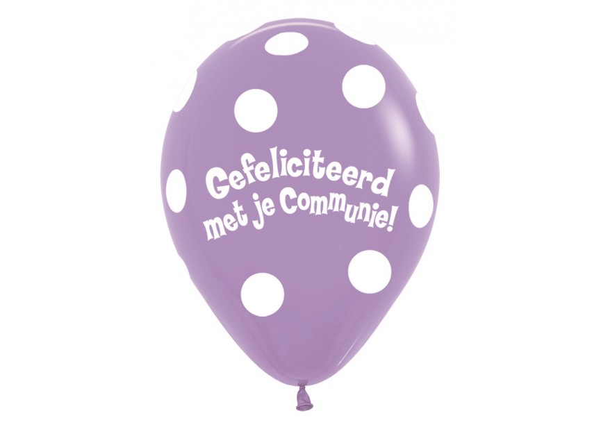 SempertexEurope-Communie-PolkaDots-Lilac-050-12inch-R12CO050-LatexBalloon