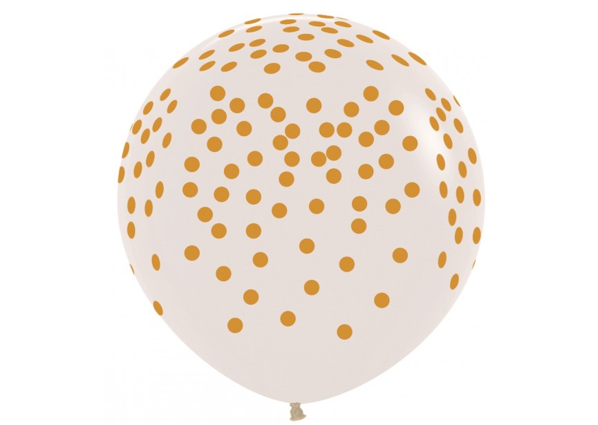 SempertexEurope-Confetti-GoldPrint-CrystalClear-390-36inch-R36CONF390-LatexBalloon