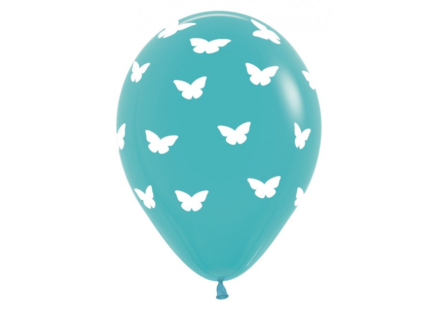 SempertexEurope-Butterflies-CaribbeanBlue-038-12inch-R12BUTTF-LatexBalloon