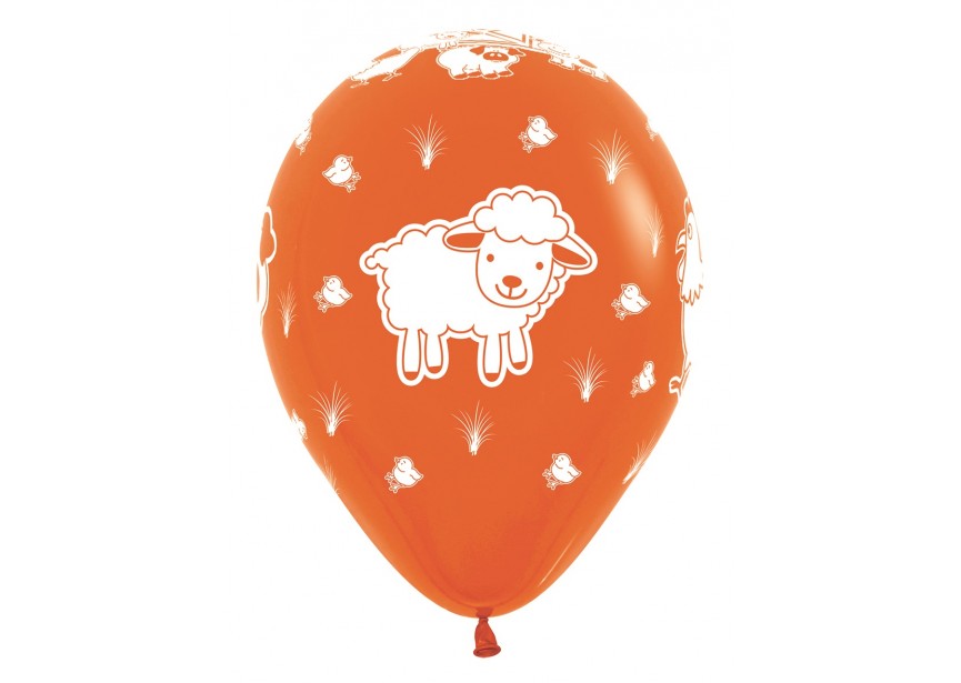 SempertexEurope-FarmAnimals-Orange-061-12inch-R12FARM-LatexBalloon