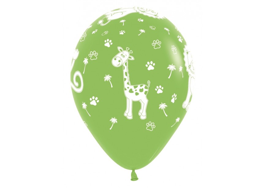 SempertexEurope-JungleAnimals-LimeGreen-031-12inch-R12JUNGLE000-LatexBalloon