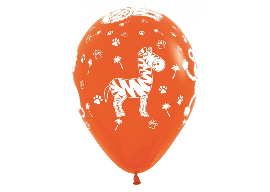 SempertexEurope-JungleAnimals-Orange-061-12inch-R12JUNGLE000-LatexBalloon