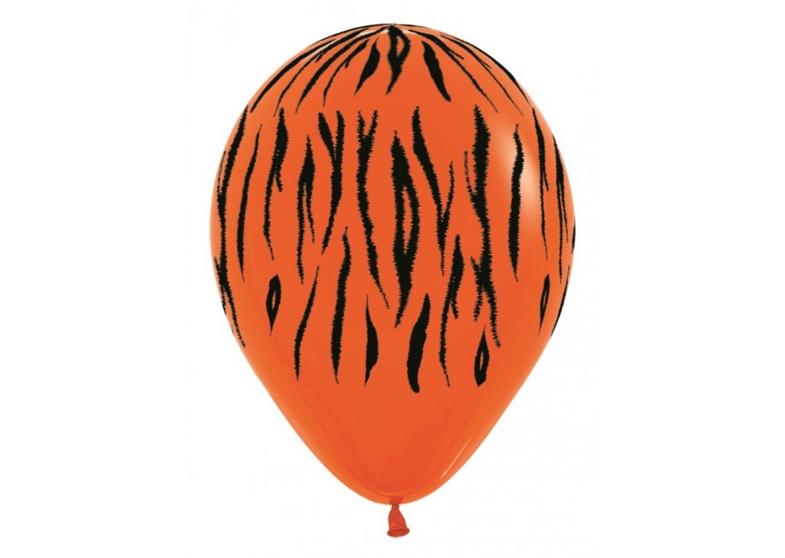 SempertexEurope-JungleStripes-Orange-061-12inch-R12JUNGLE-LatexBalloon