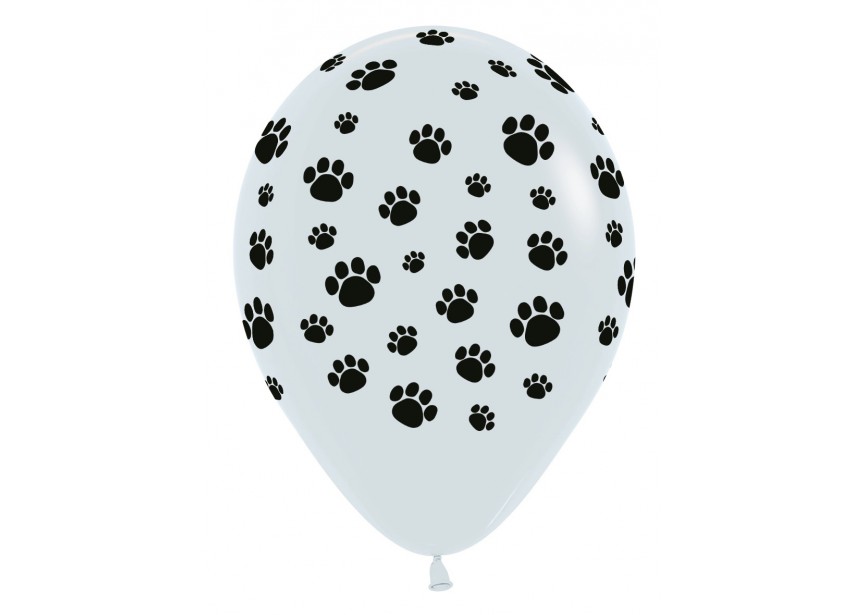 SempertexEurope-Paws-White-005-12inch-R12PAW-LatexBalloon