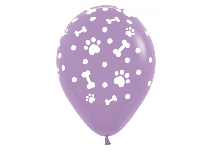 SempertexEurope-PawPrints-Girl-Lilac-050-12inch-R12PAWG-LatexBalloon