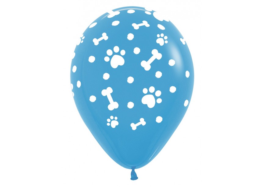 SempertexEurope-PawPrints-Boy-Blue-040-12inch-R12PAWB-LatexBalloon