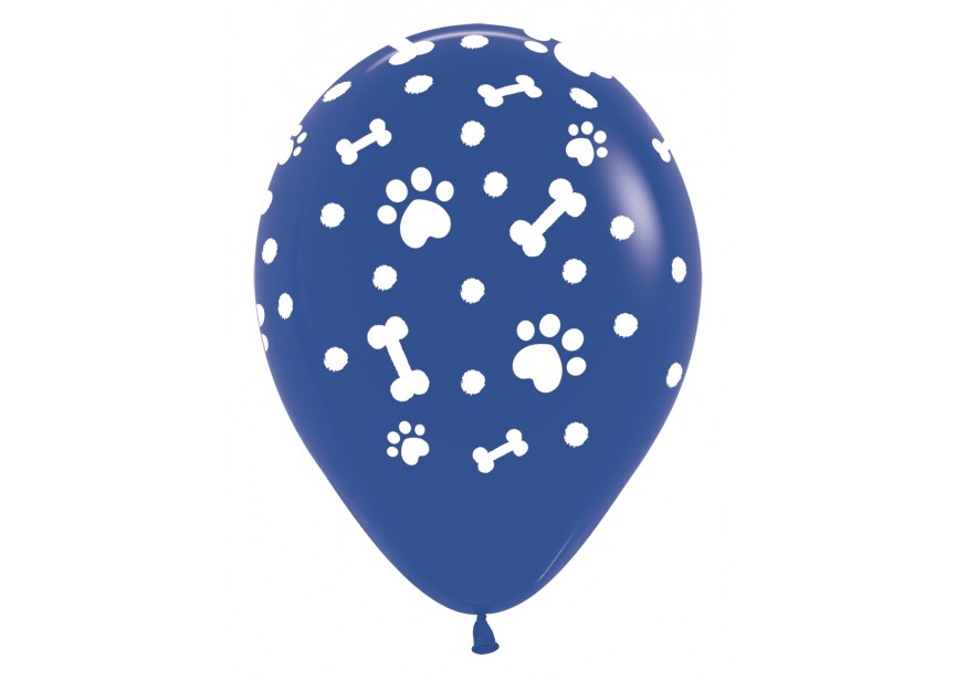 SempertexEurope-PawPrints-Boy-RoyalBlue-041-12inch-R12PAWB-LatexBalloon