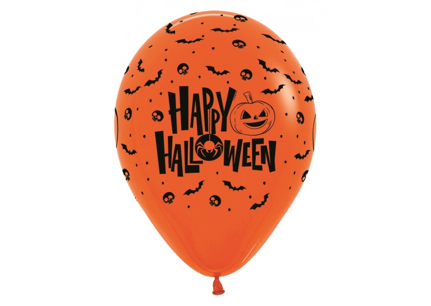 SempertexEurope-HappyHalloween-Orange-061-12inch-R12HALLOW-LatexBalloon