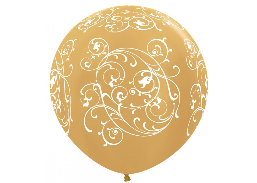 SempertexEurope-Filigree-Metallic-Gold-570-36inch-R36FILI570-LatexBalloon