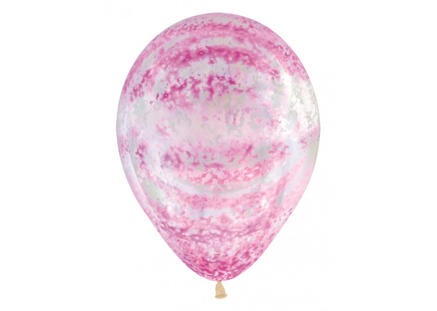 SempertexEurope-GraffitiPink-CrystalClear-390-12inch-R12GRAF012-LatexBalloon